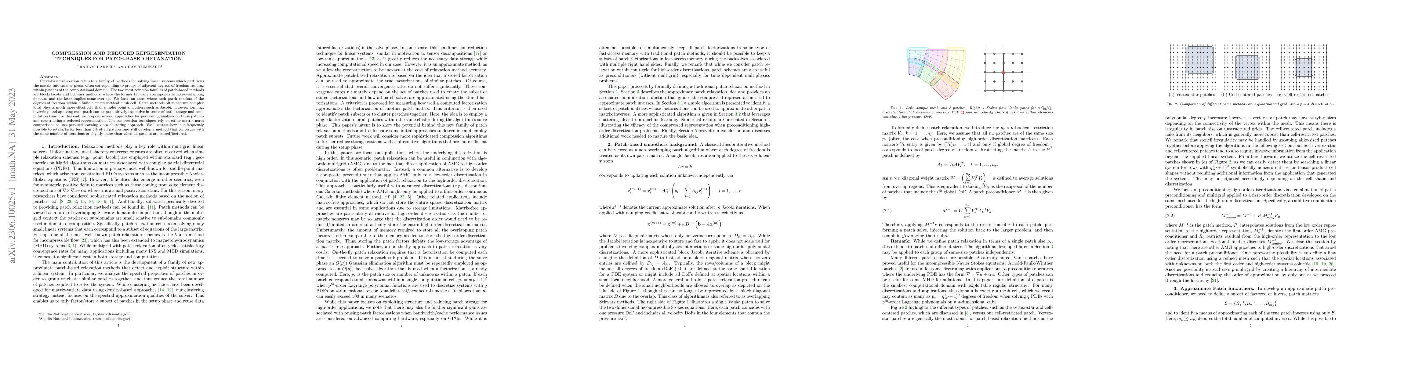 Thumbnail for Compression and Reduced Representation Techniques for Patch-Based
  Relaxation