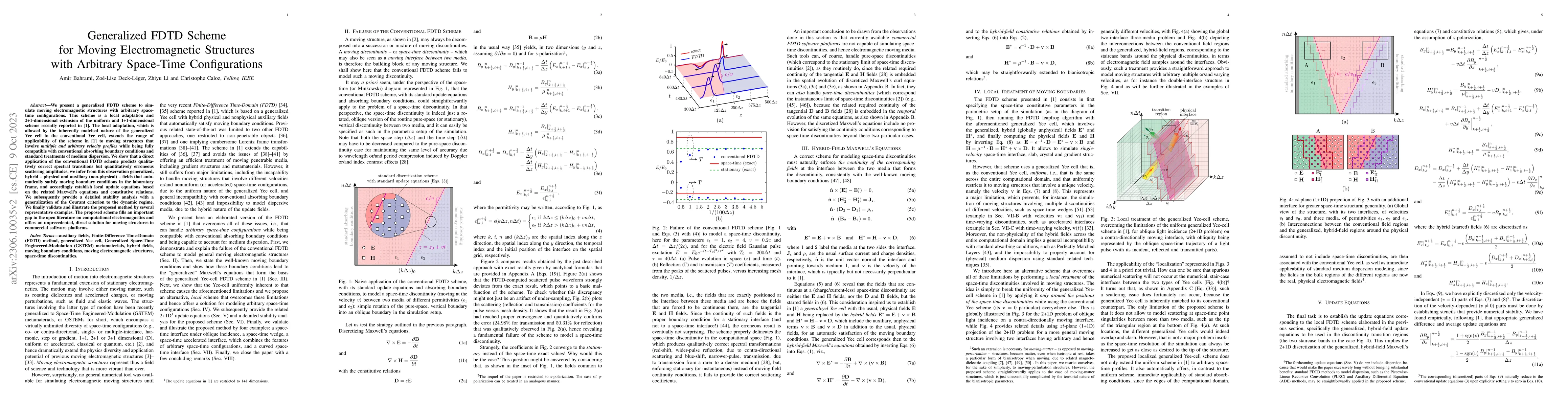 Thumbnail for Generalized FDTD Scheme for Moving Electromagnetic Structures with
  Arbitrary Space-Time Configurations