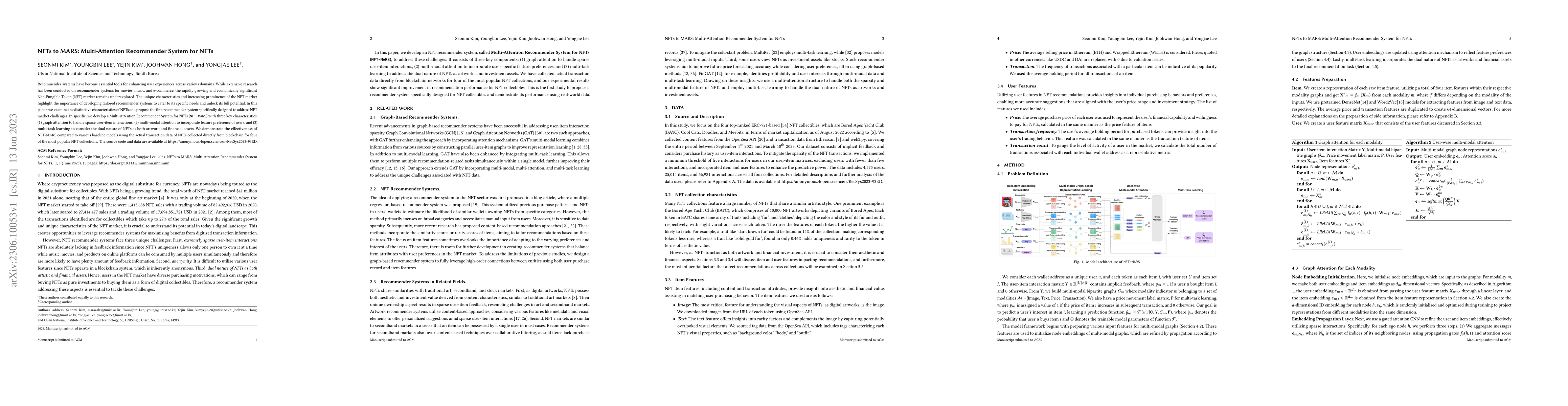 Thumbnail for NFTs to MARS: Multi-Attention Recommender System for NFTs