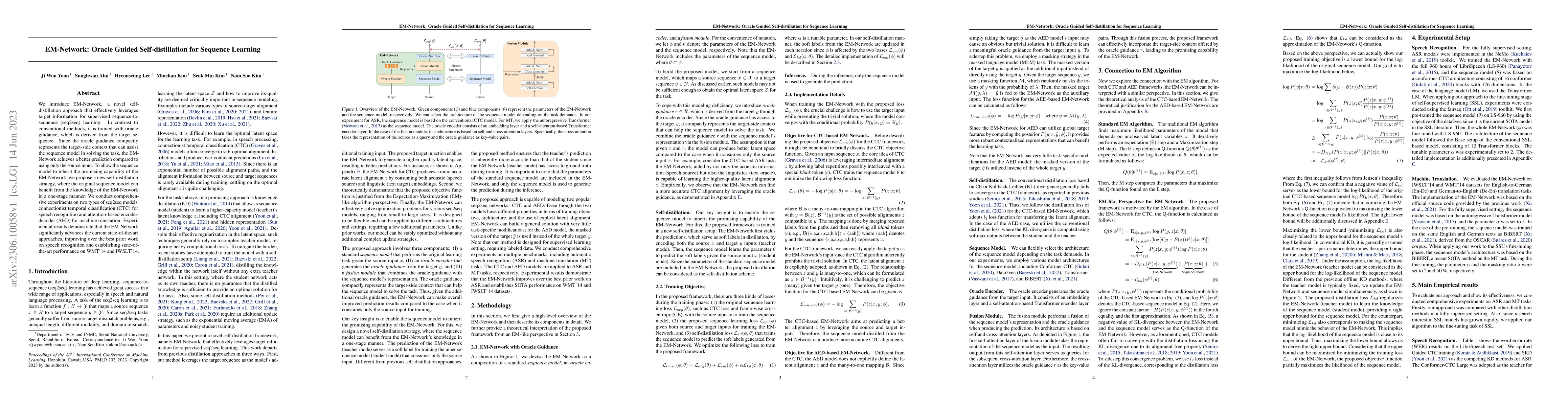 Thumbnail for EM-Network: Oracle Guided Self-distillation for Sequence Learning