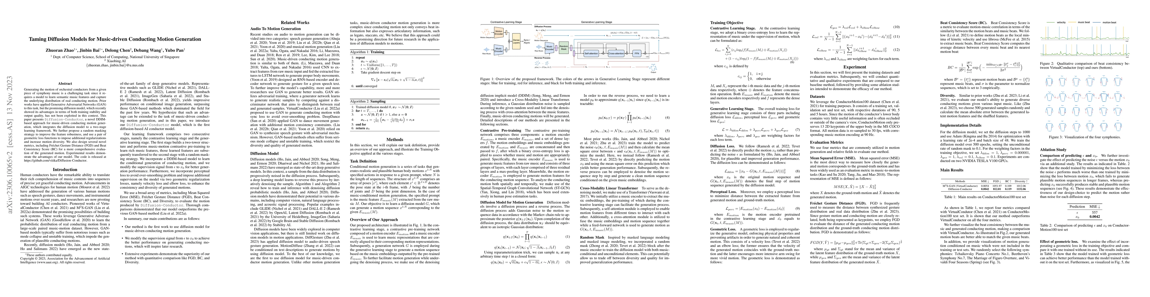 Thumbnail for Taming Diffusion Models for Music-driven Conducting Motion Generation