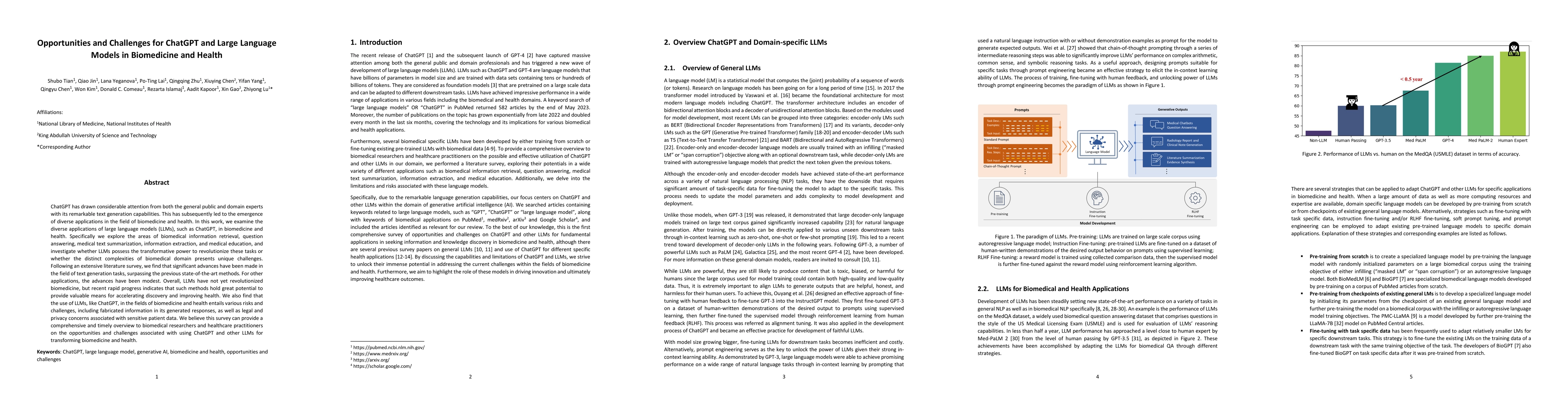 Thumbnail for Opportunities and Challenges for ChatGPT and Large Language Models in
  Biomedicine and Health