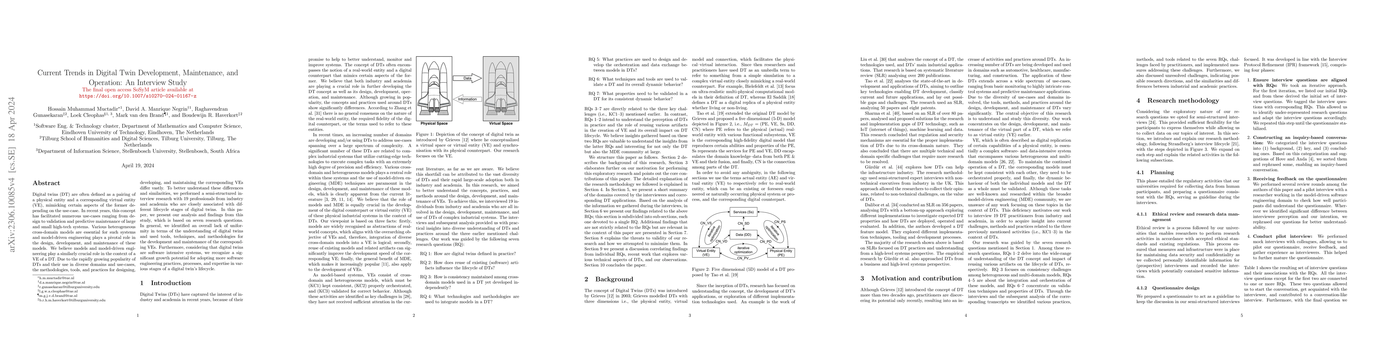 Thumbnail for Current Trends in Digital Twin Development, Maintenance, and Operation:
  An Interview Study