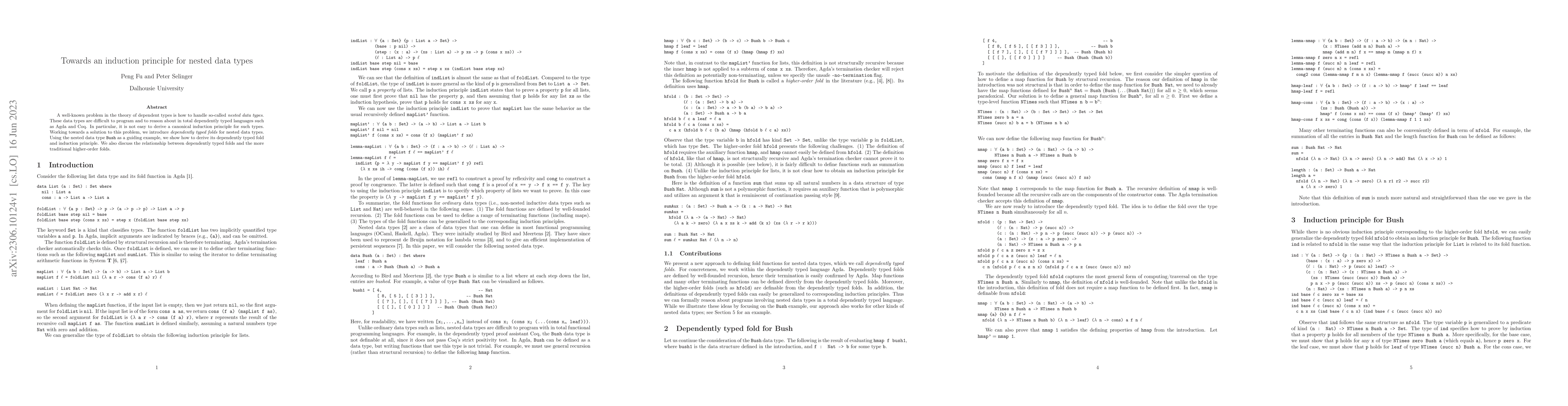 Thumbnail for Towards an induction principle for nested data types