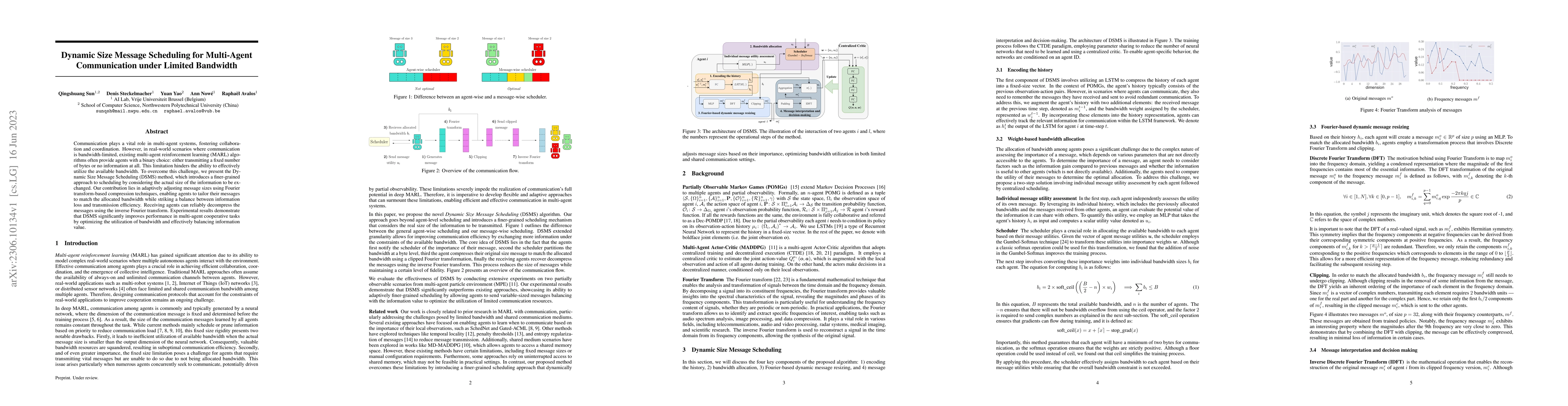 Thumbnail for Dynamic Size Message Scheduling for Multi-Agent Communication under
  Limited Bandwidth