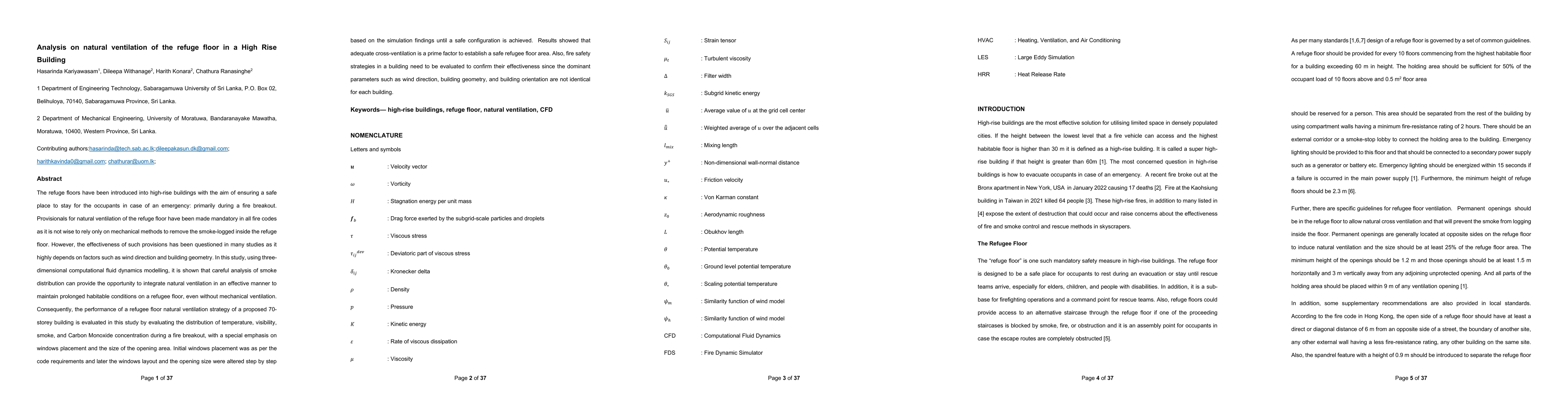 Thumbnail for Analysis of natural ventilation of refuge floor in High Rise Buildings