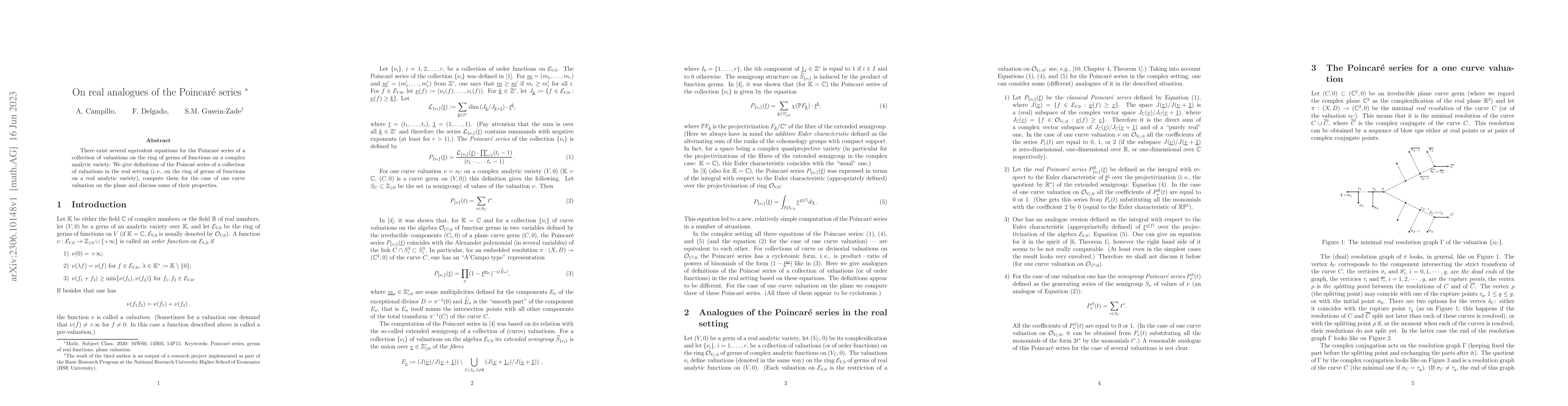 Thumbnail for On real analogues of the Poincar\'e series