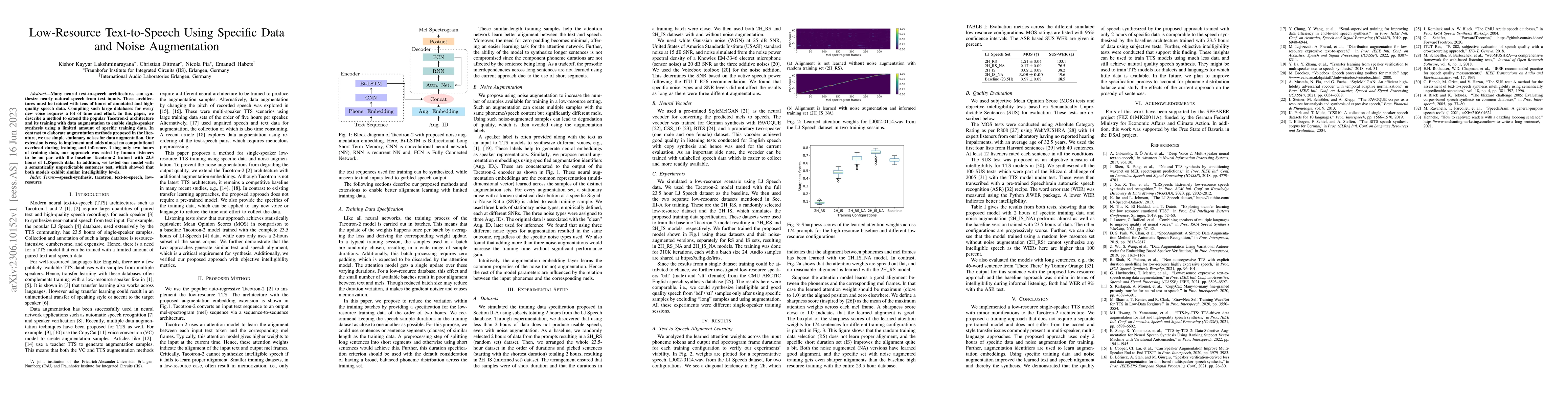 Thumbnail for Low-Resource Text-to-Speech Using Specific Data and Noise Augmentation