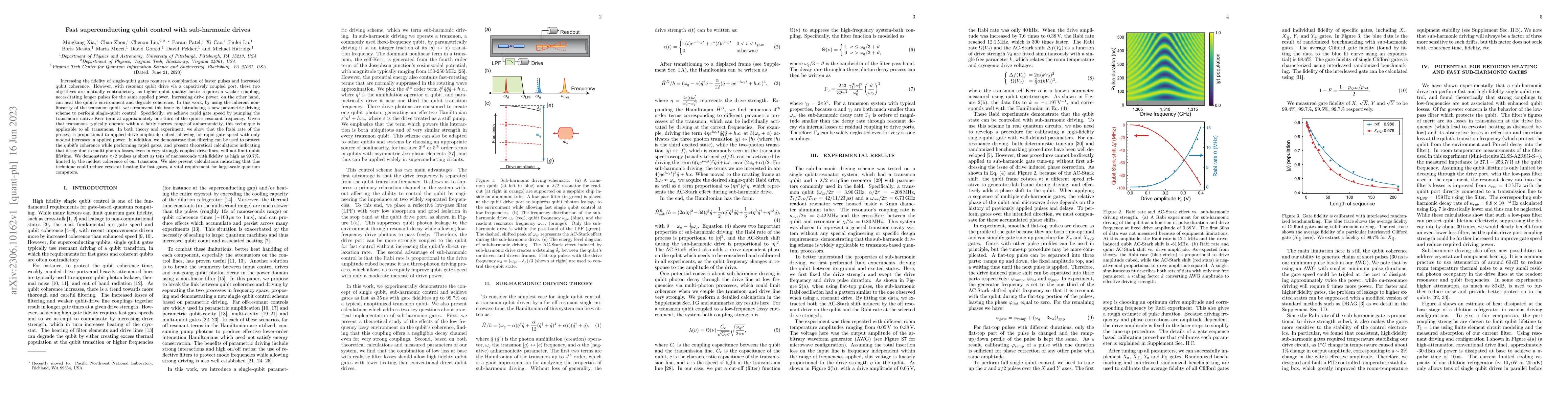Thumbnail for Fast superconducting qubit control with sub-harmonic drives