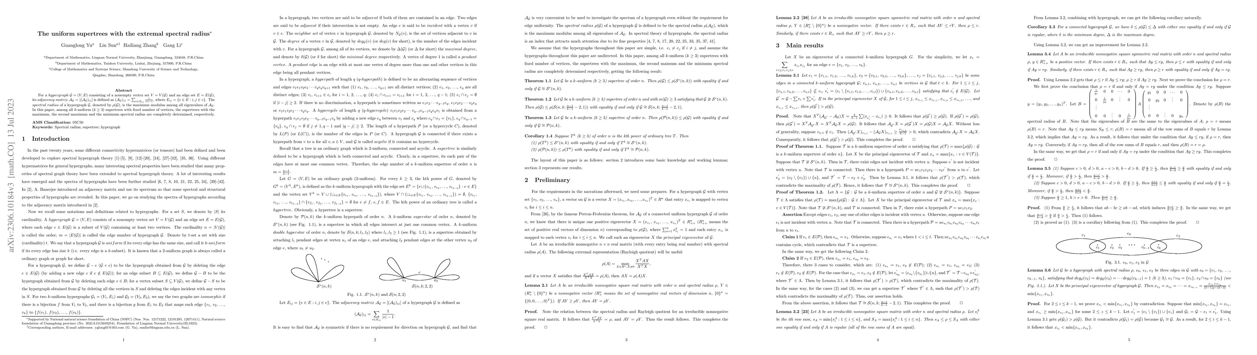 Thumbnail for The uniform supertrees with the extremal spectral radius