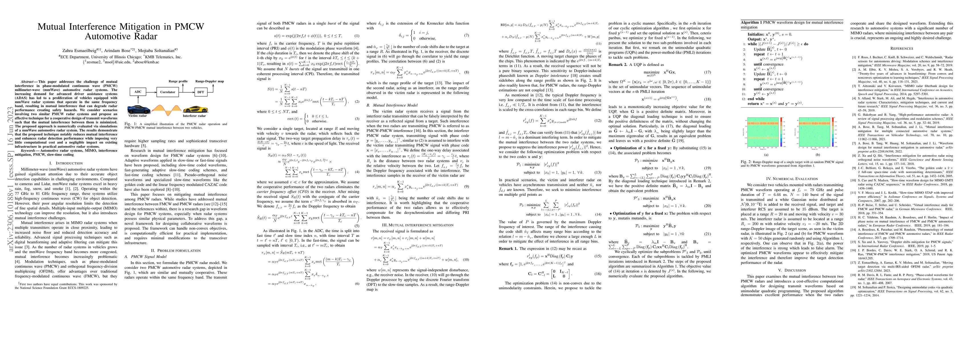 Thumbnail for Mutual Interference Mitigation in PMCW Automotive Radar