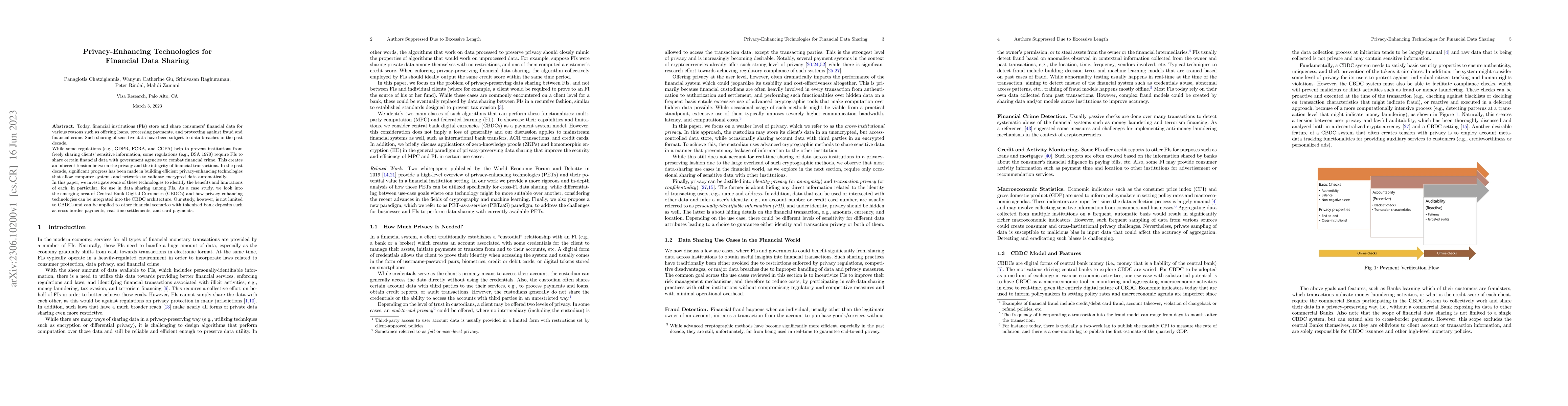 Thumbnail for Privacy-Enhancing Technologies for Financial Data Sharing