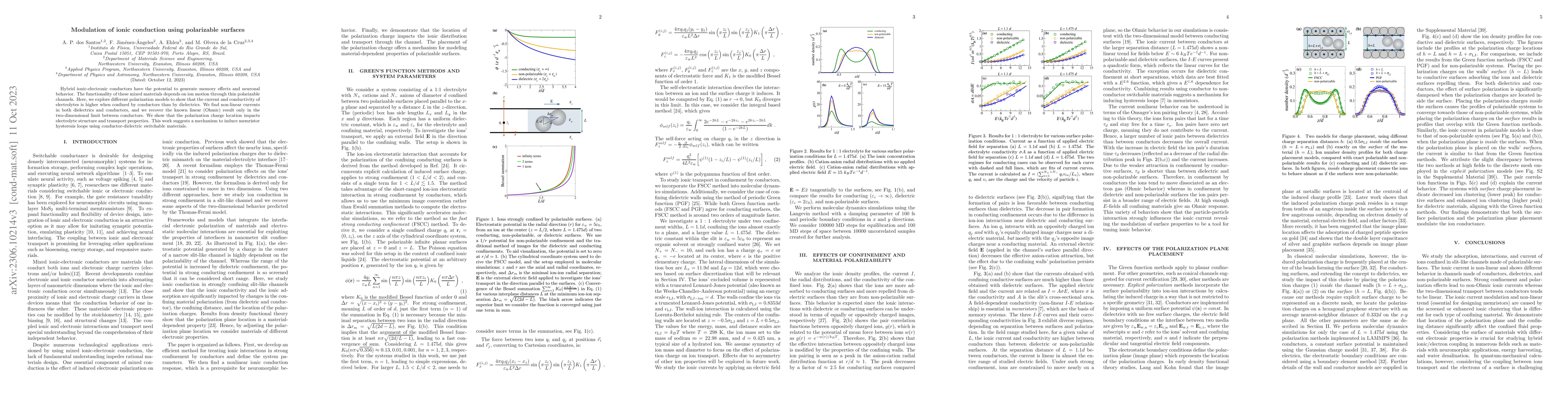 Thumbnail for Modulation of ionic conduction using polarizable surfaces