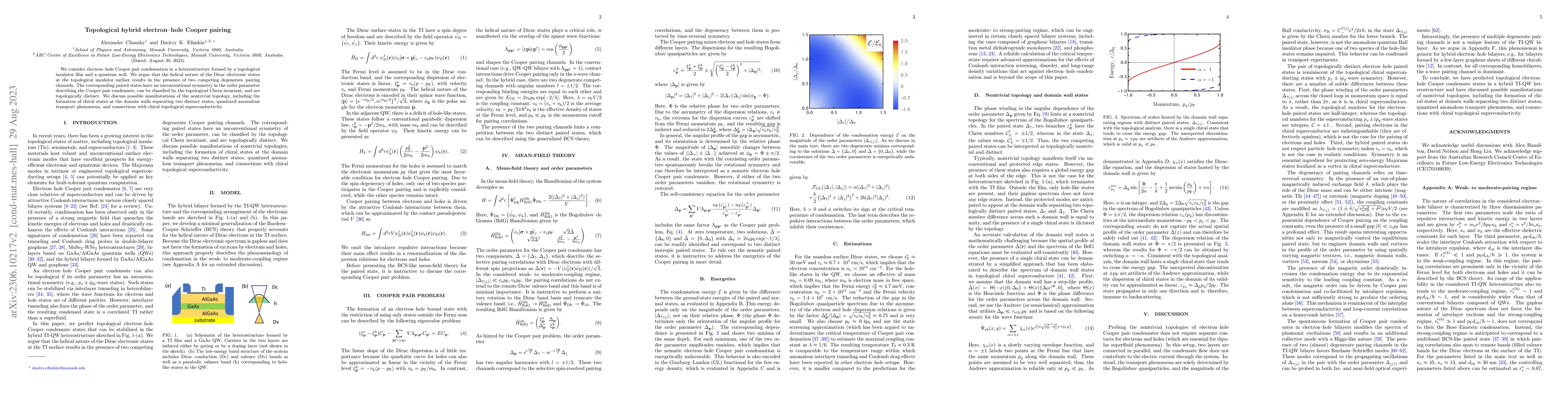 Thumbnail for Topological hybrid electron-hole Cooper pairing
