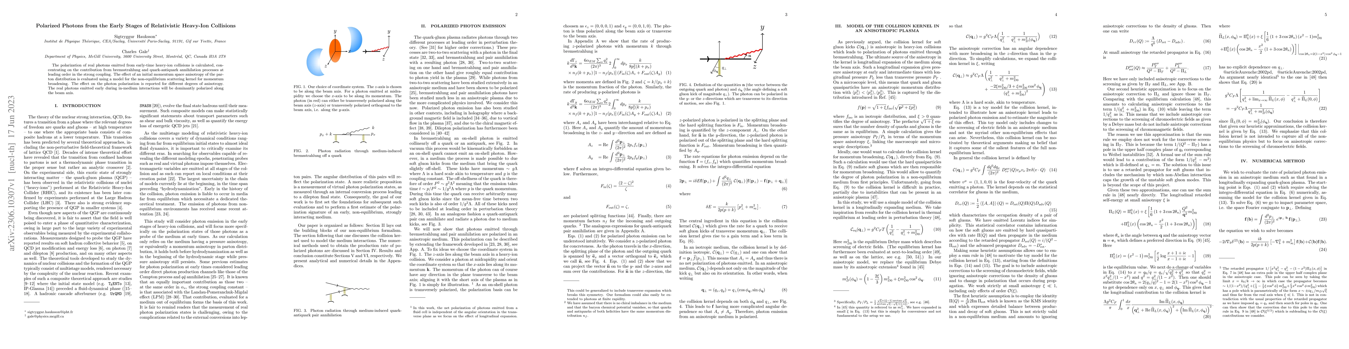 Thumbnail for Polarized Photons from the Early Stages of Relativistic Heavy-Ion
  Collisions