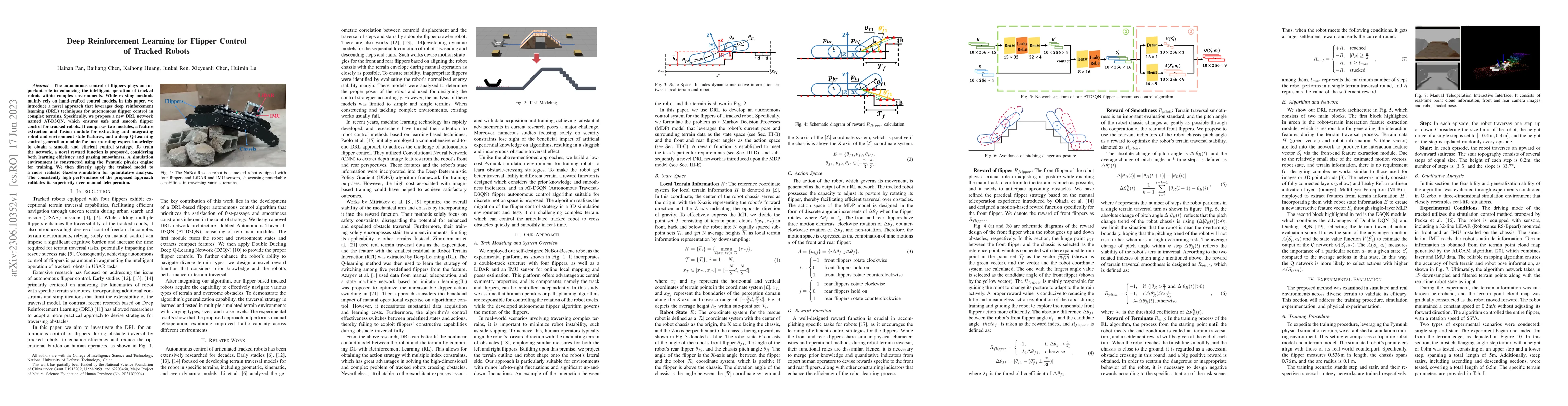 Thumbnail for Deep Reinforcement Learning for Flipper Control of Tracked Robots