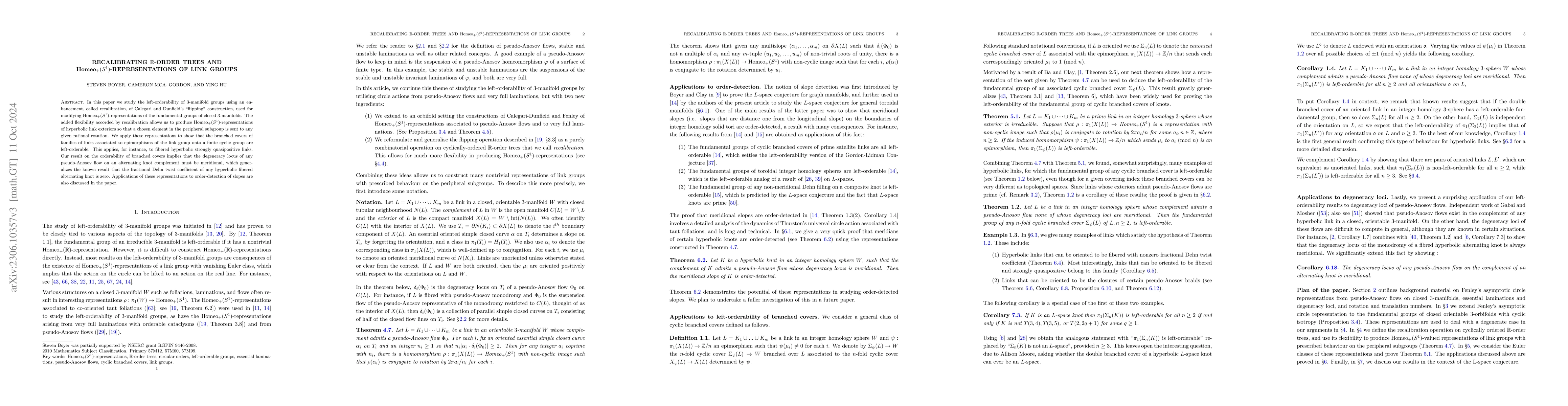 Thumbnail for Recalibrating $\mathbb{R}$-order trees and
  $\mbox{Homeo}_+(S^1)$-representations of link groups
