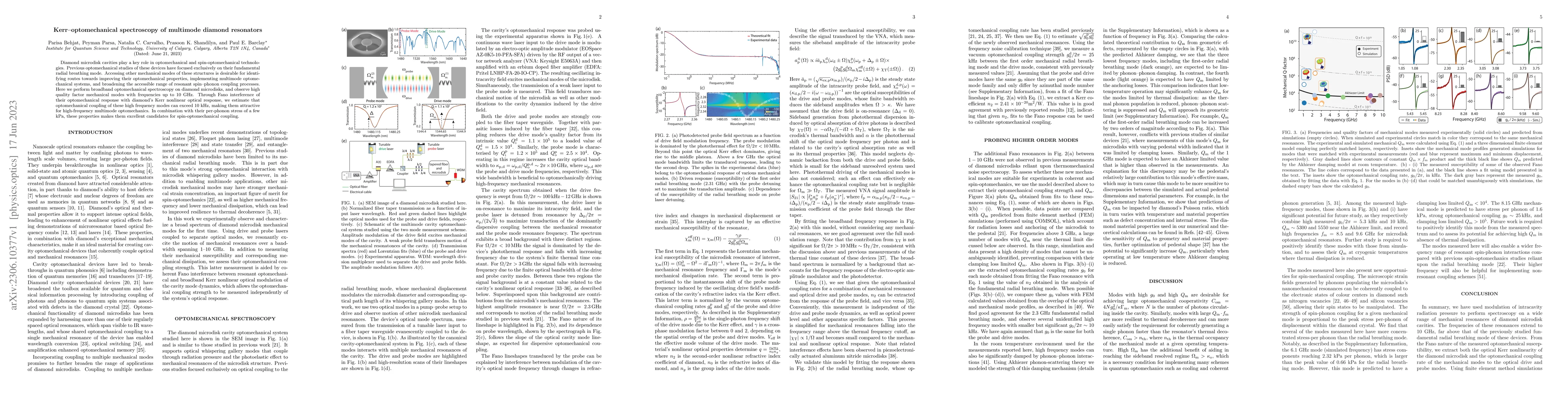 Thumbnail for Kerr-optomechanical spectroscopy of multimode diamond resonators