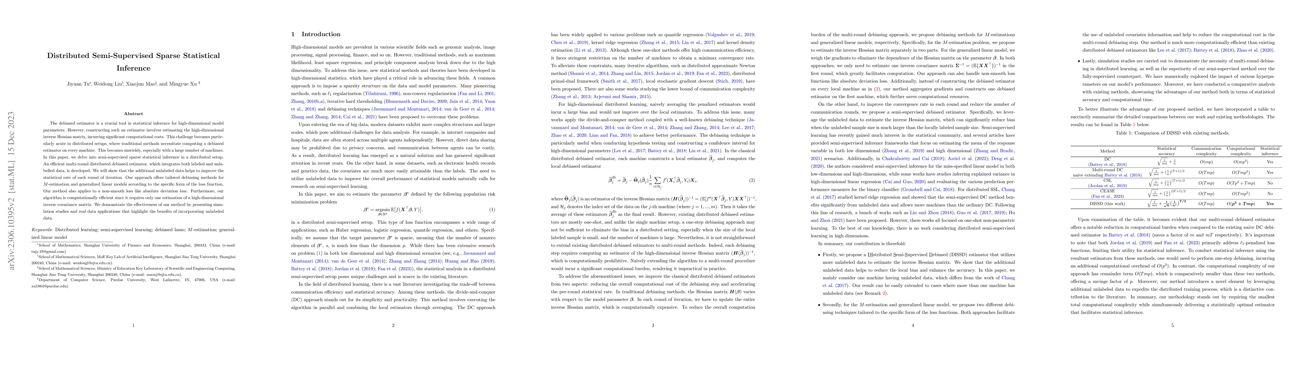 Thumbnail for Distributed Semi-Supervised Sparse Statistical Inference