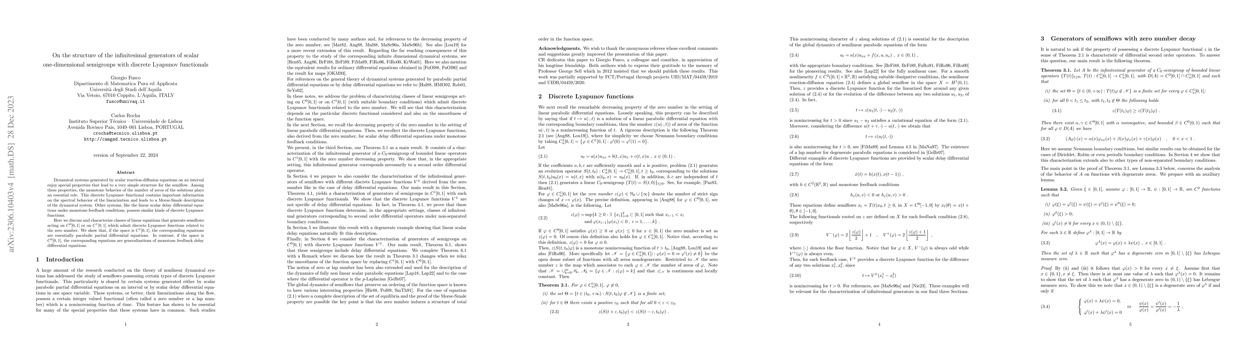 Thumbnail for On the structure of the infinitesimal generators of semigroups with
  discrete Lyapunov functionals
