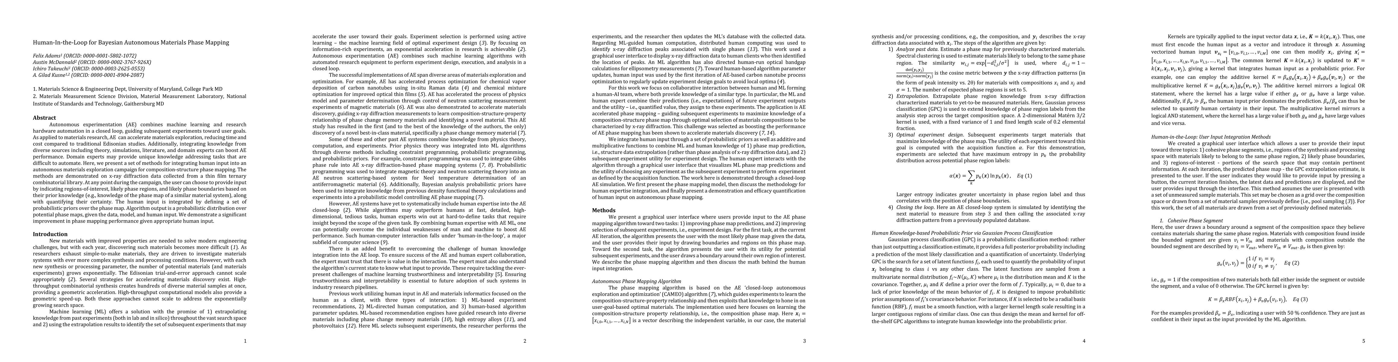 Thumbnail for Human-In-the-Loop for Bayesian Autonomous Materials Phase Mapping
