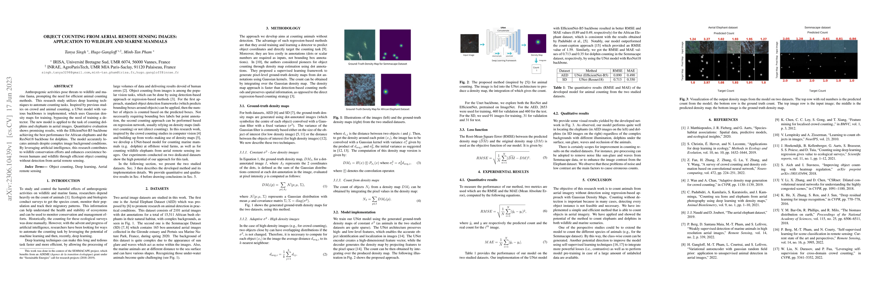 Thumbnail for Object counting from aerial remote sensing images: application to
  wildlife and marine mammals