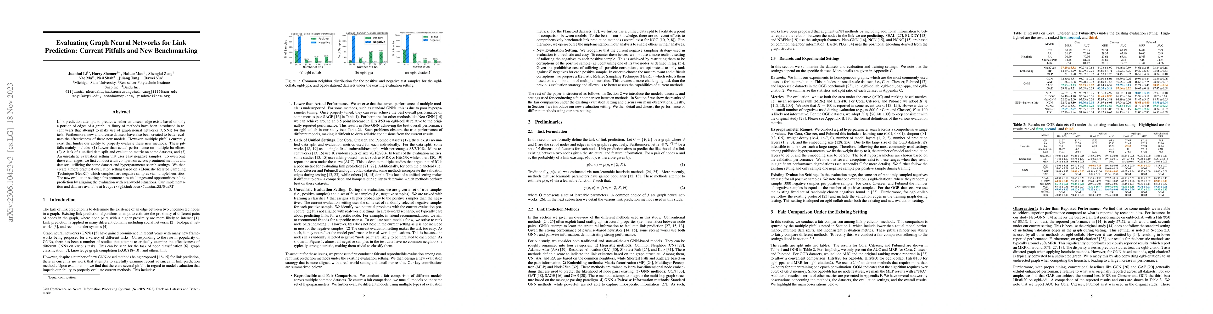 Thumbnail for Evaluating Graph Neural Networks for Link Prediction: Current Pitfalls
  and New Benchmarking