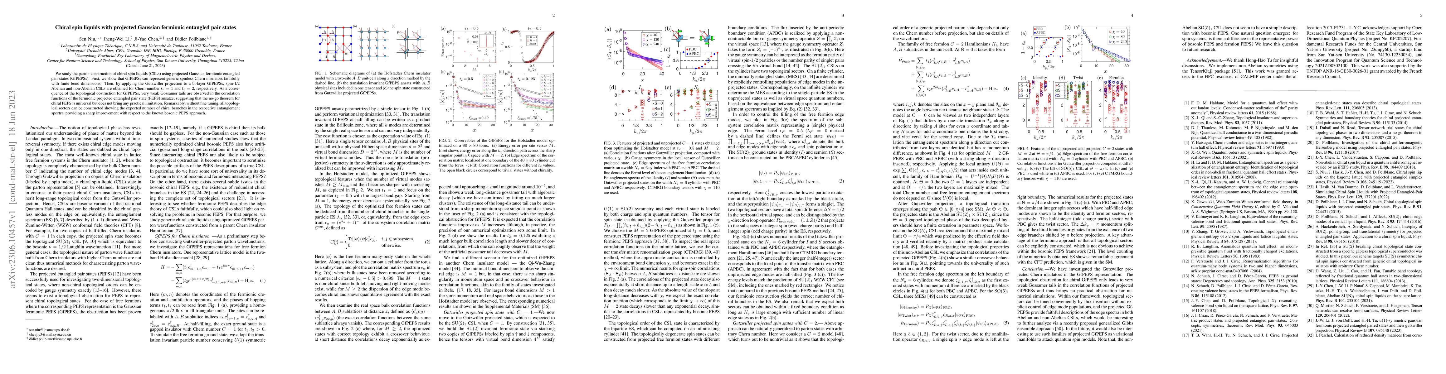 Thumbnail for Chiral spin liquids with projected Gaussian fermionic entangled pair
  states