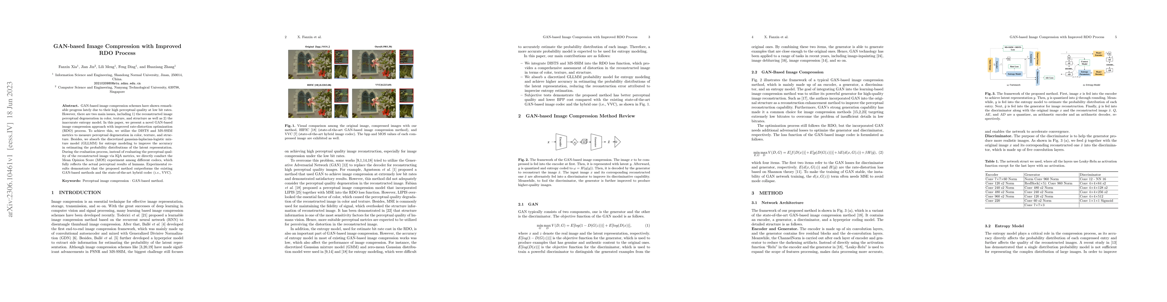 Thumbnail for GAN-based Image Compression with Improved RDO Process