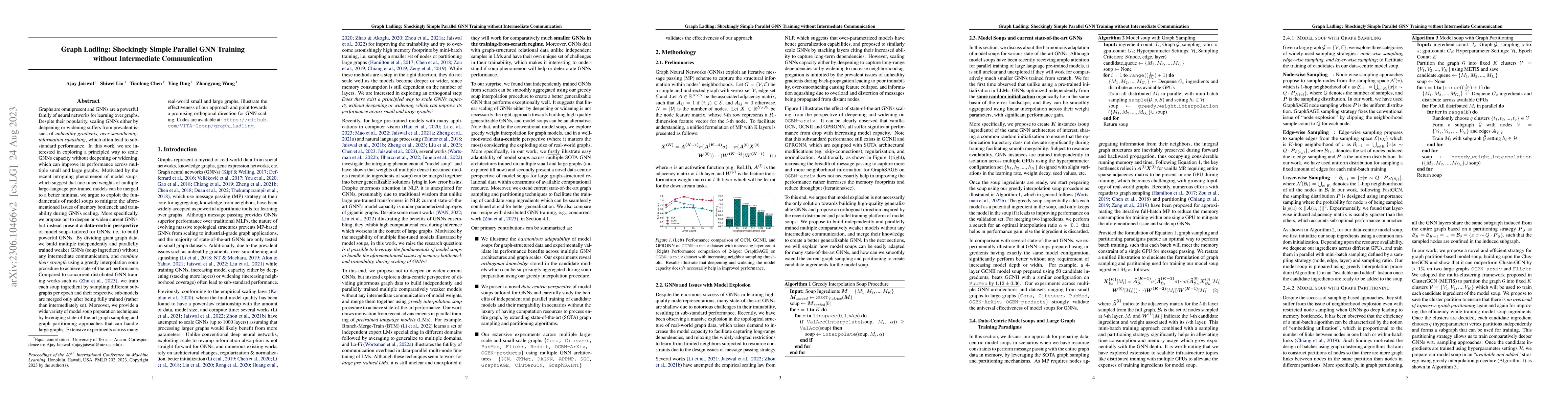 Thumbnail for Graph Ladling: Shockingly Simple Parallel GNN Training without
  Intermediate Communication
