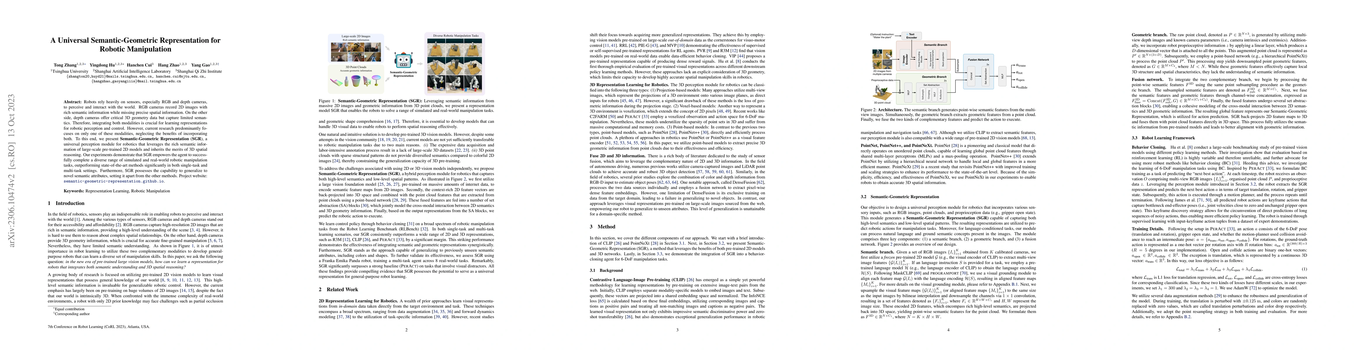 Thumbnail for A Universal Semantic-Geometric Representation for Robotic Manipulation