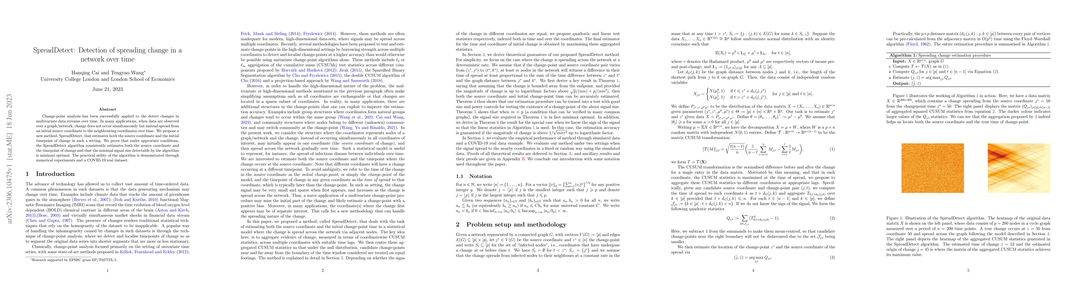 Thumbnail for SpreadDetect: Detection of spreading change in a network over time