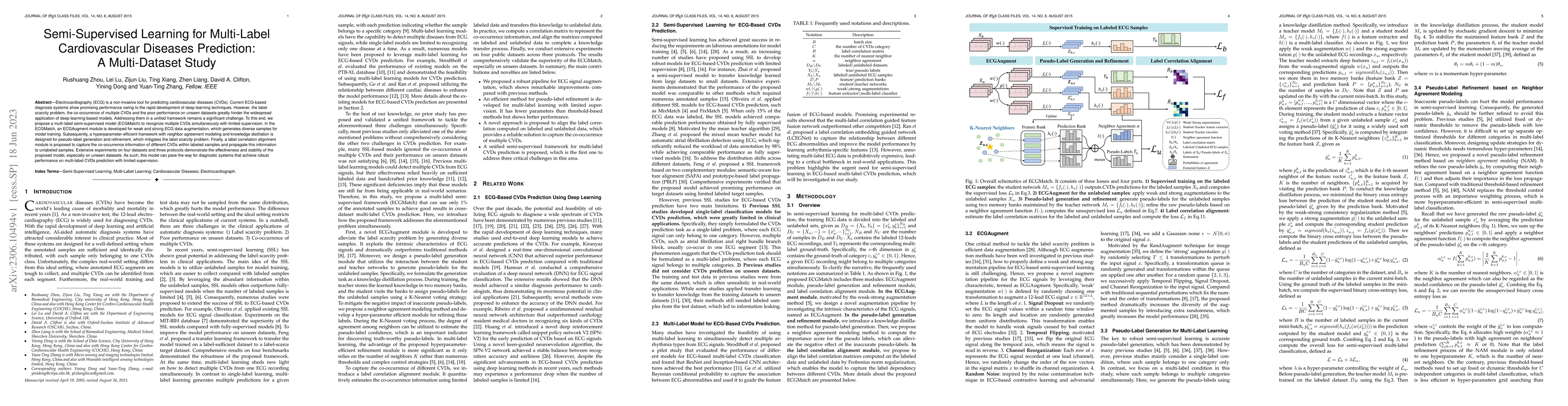 Thumbnail for Semi-Supervised Learning for Multi-Label Cardiovascular Diseases
  Prediction:A Multi-Dataset Study