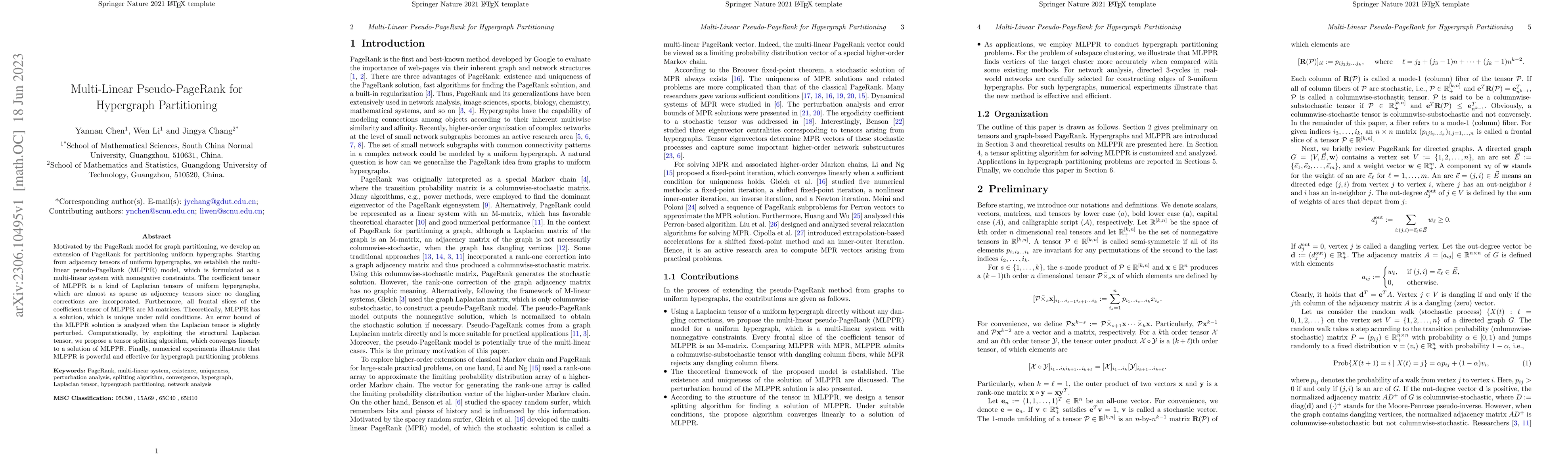 Thumbnail for Multi-Linear Pseudo-PageRank for Hypergraph Partitioning