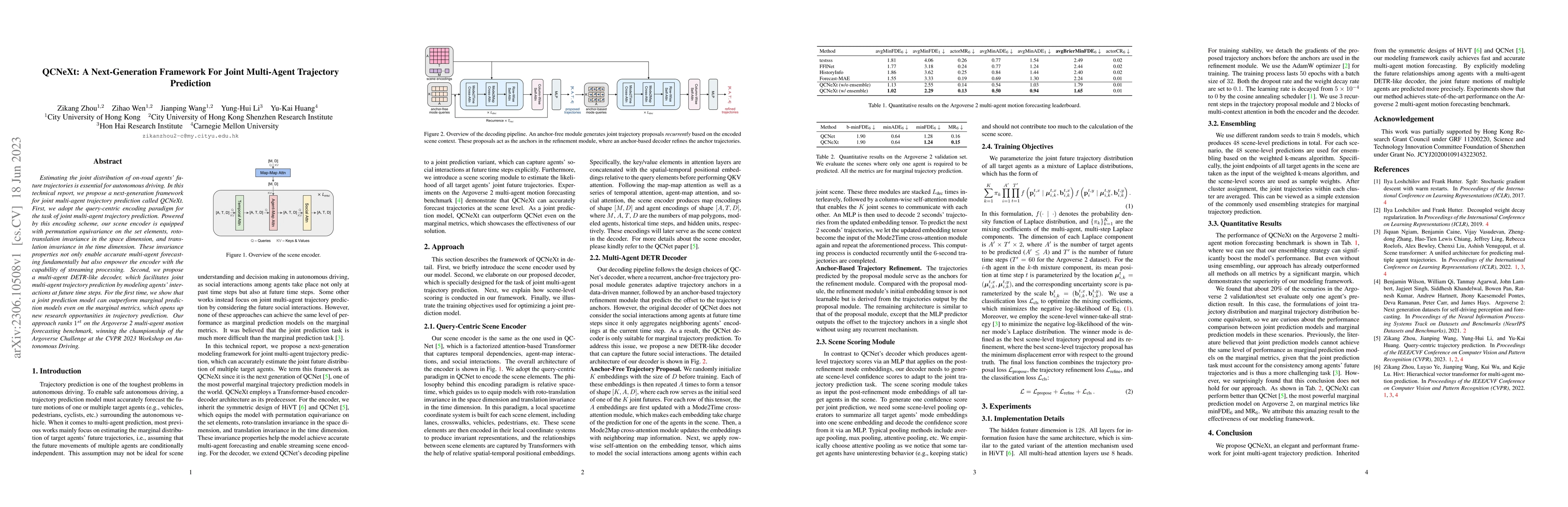 Thumbnail for QCNeXt: A Next-Generation Framework For Joint Multi-Agent Trajectory
  Prediction