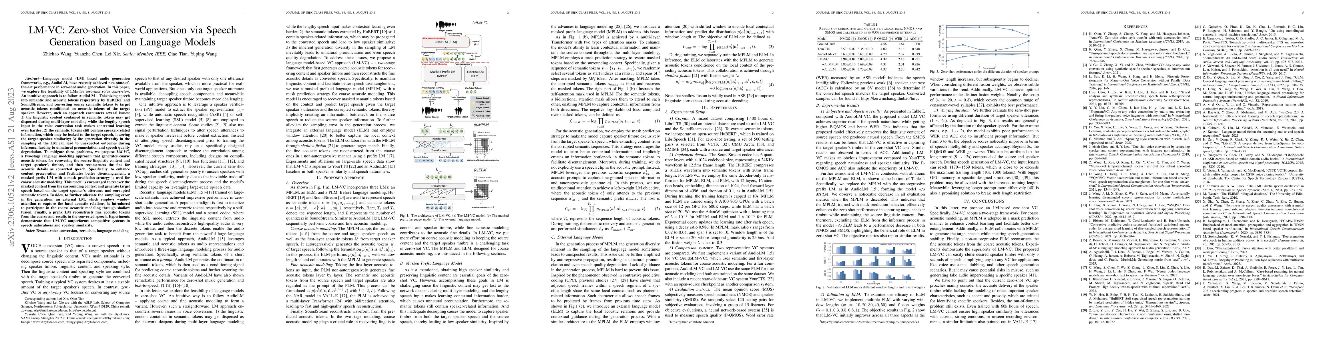 Thumbnail for LM-VC: Zero-shot Voice Conversion via Speech Generation based on
  Language Models