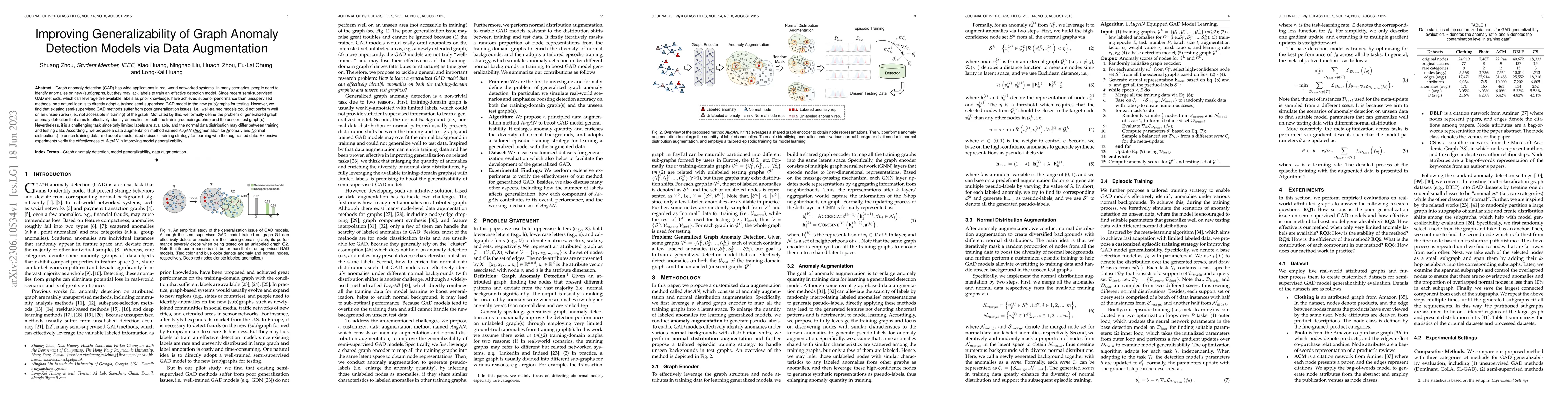 Thumbnail for Improving Generalizability of Graph Anomaly Detection Models via Data
  Augmentation