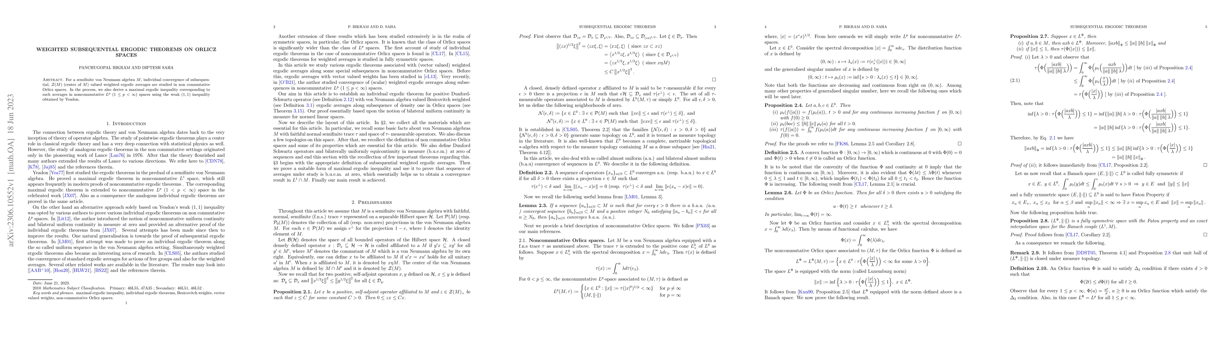 Thumbnail for Weighted Subsequential ergodic theorems on Orlicz spaces