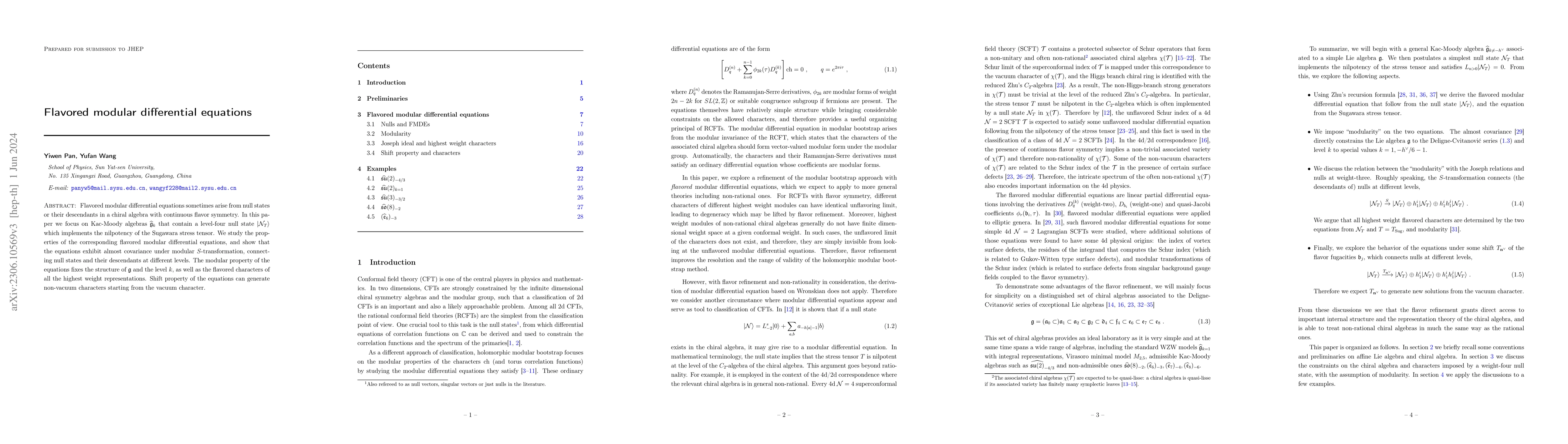 Thumbnail for Flavored modular differential equations