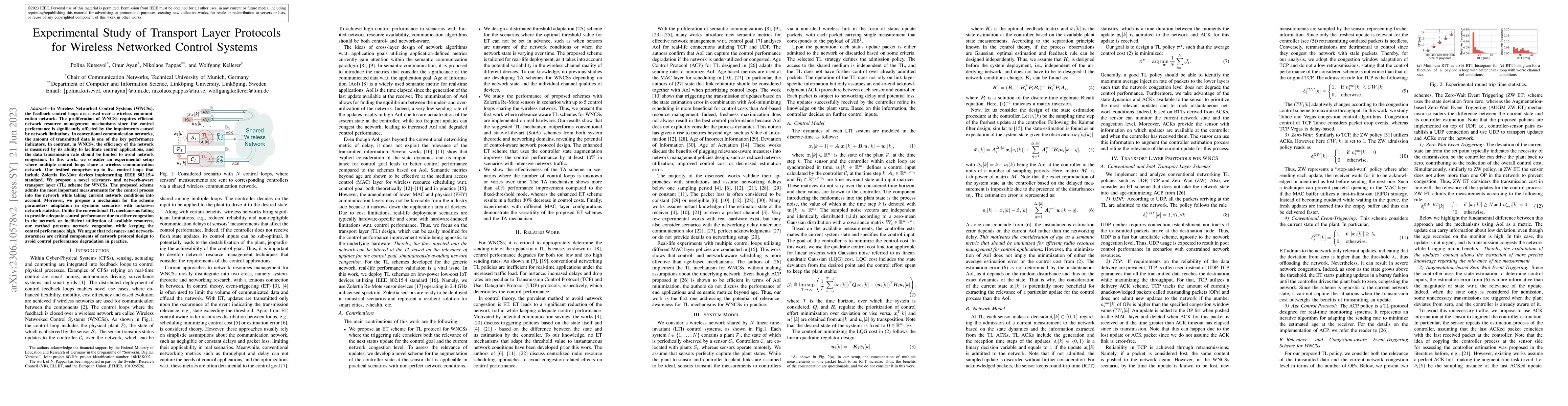 Thumbnail for Experimental Study of Transport Layer Protocols for Wireless Networked
  Control Systems