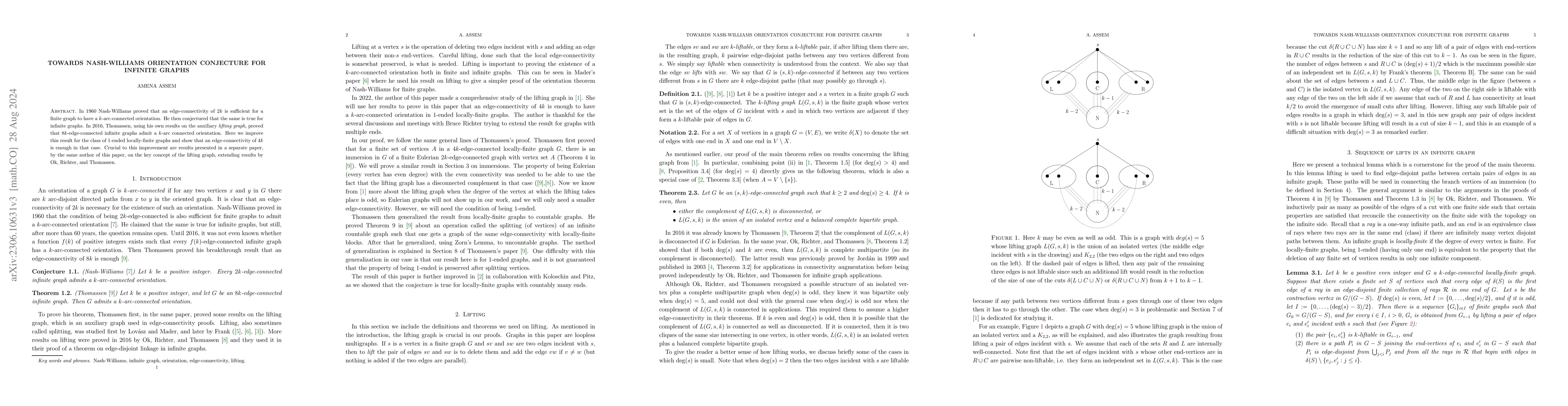 Thumbnail for Towards Nash-Williams Orientation Conjecture for Infinite Graphs