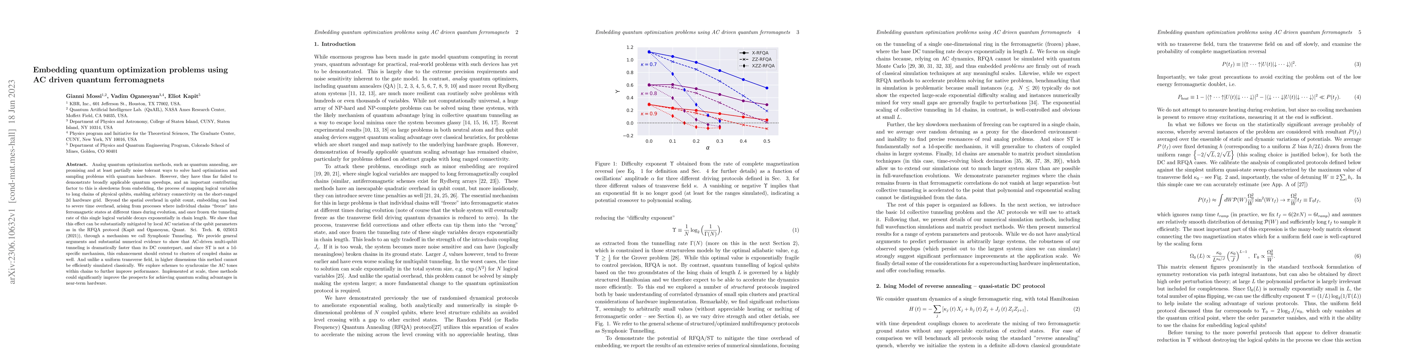 Thumbnail for Embedding quantum optimization problems using AC driven quantum
  ferromagnets