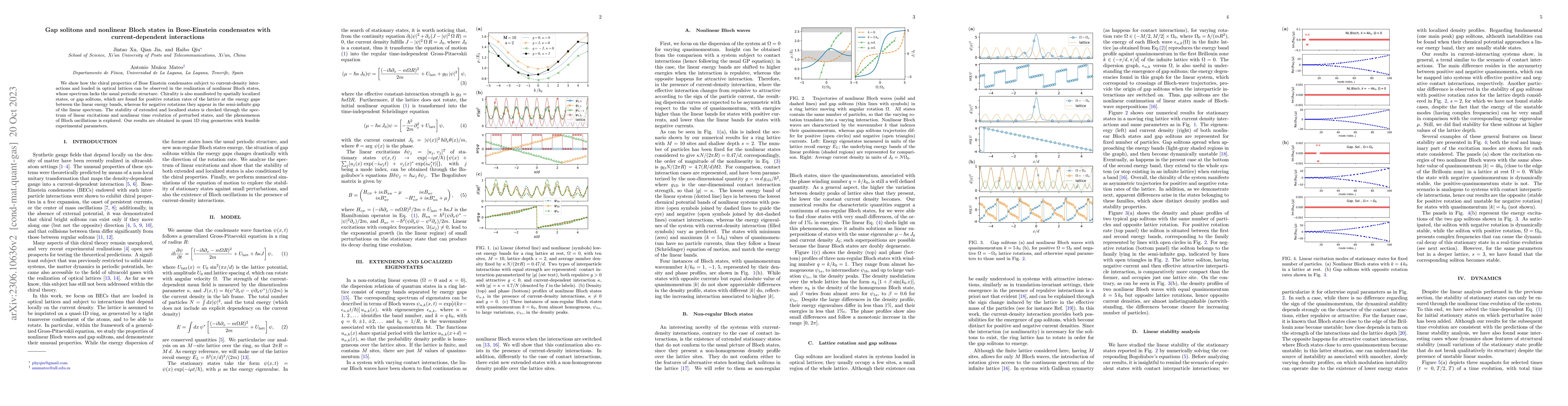 Thumbnail for Gap solitons and nonlinear Bloch states in Bose-Einstein condensates
  with current-dependent interactions