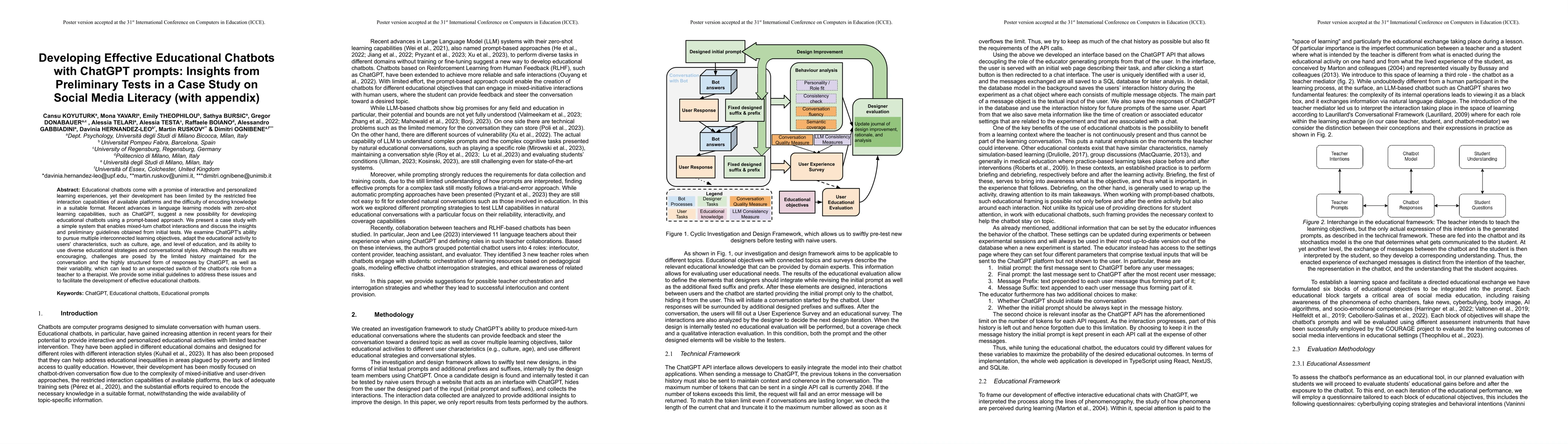 Thumbnail for Developing Effective Educational Chatbots with ChatGPT prompts: Insights
  from Preliminary Tests in a Case Study on Social Media Literacy (with
  appendix)