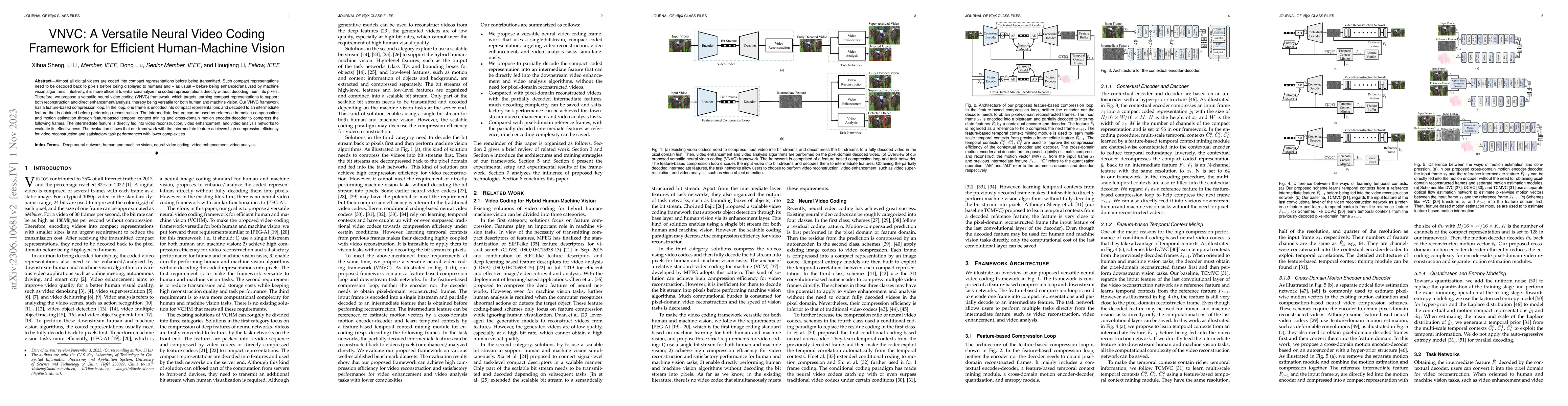 Thumbnail for VNVC: A Versatile Neural Video Coding Framework for Efficient
  Human-Machine Vision