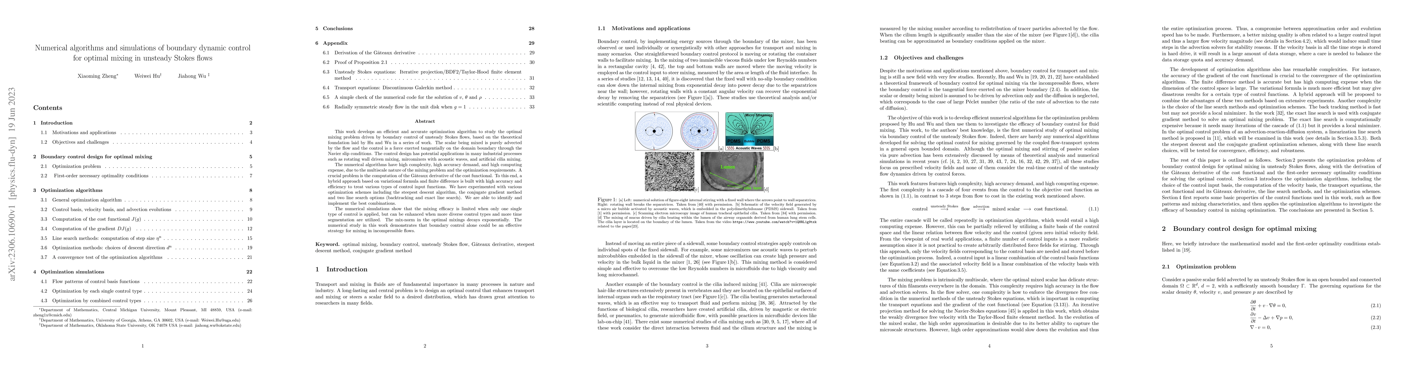 Thumbnail for Numerical algorithms and simulations of boundary dynamic control for
  optimal mixing in unsteady Stokes flows