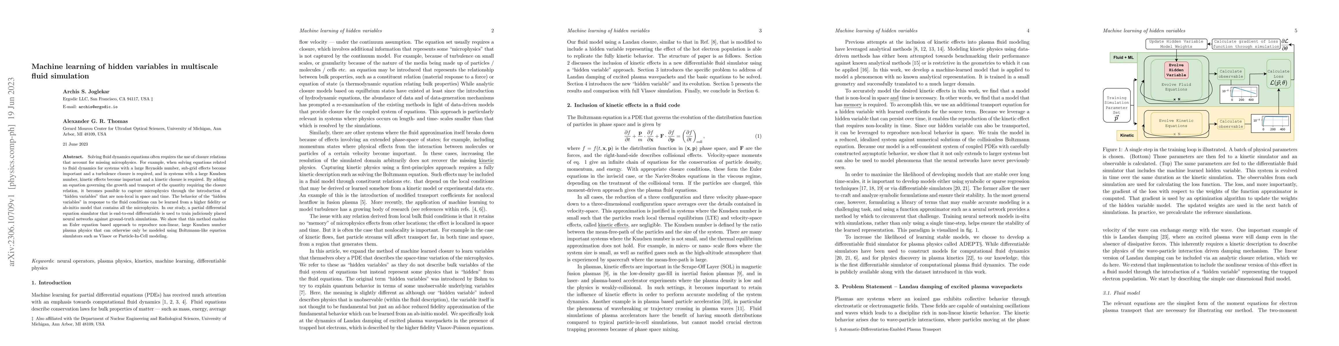 Thumbnail for Machine learning of hidden variables in multiscale fluid simulation