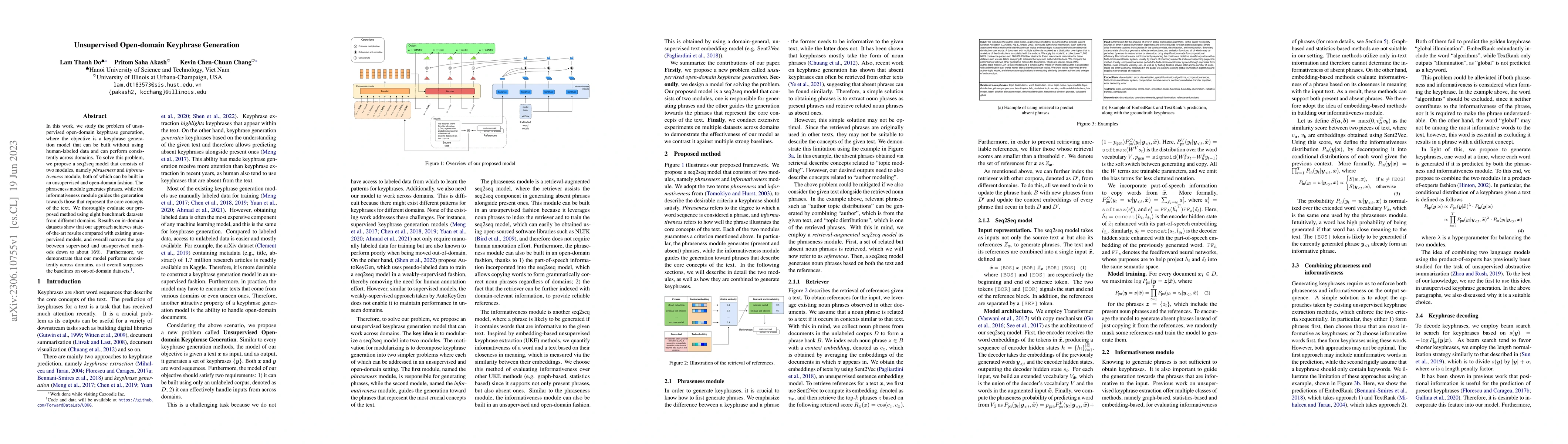 Thumbnail for Unsupervised Open-domain Keyphrase Generation