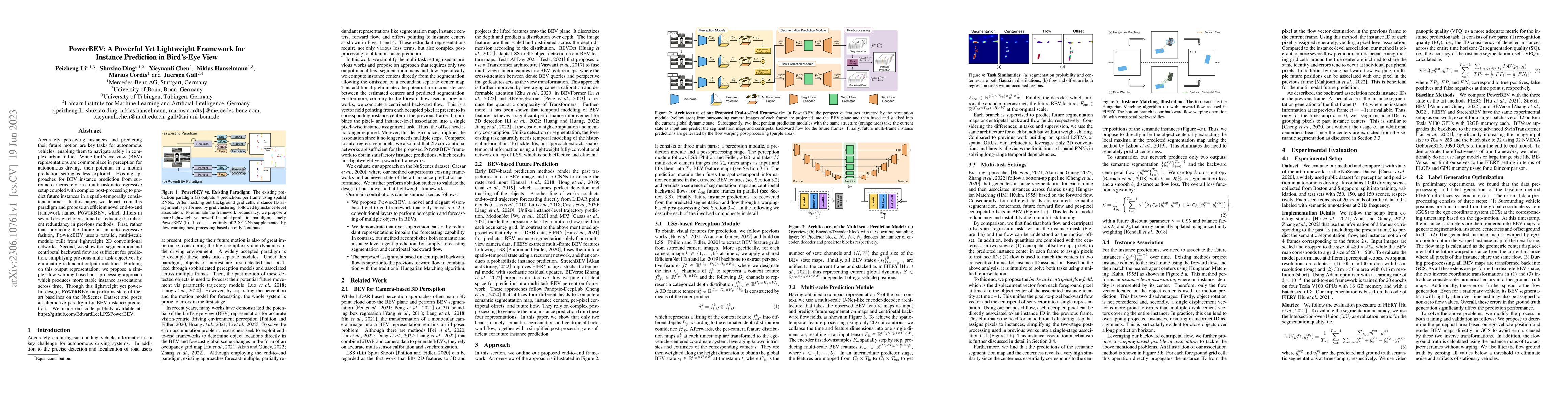 Thumbnail for PowerBEV: A Powerful Yet Lightweight Framework for Instance Prediction
  in Bird's-Eye View