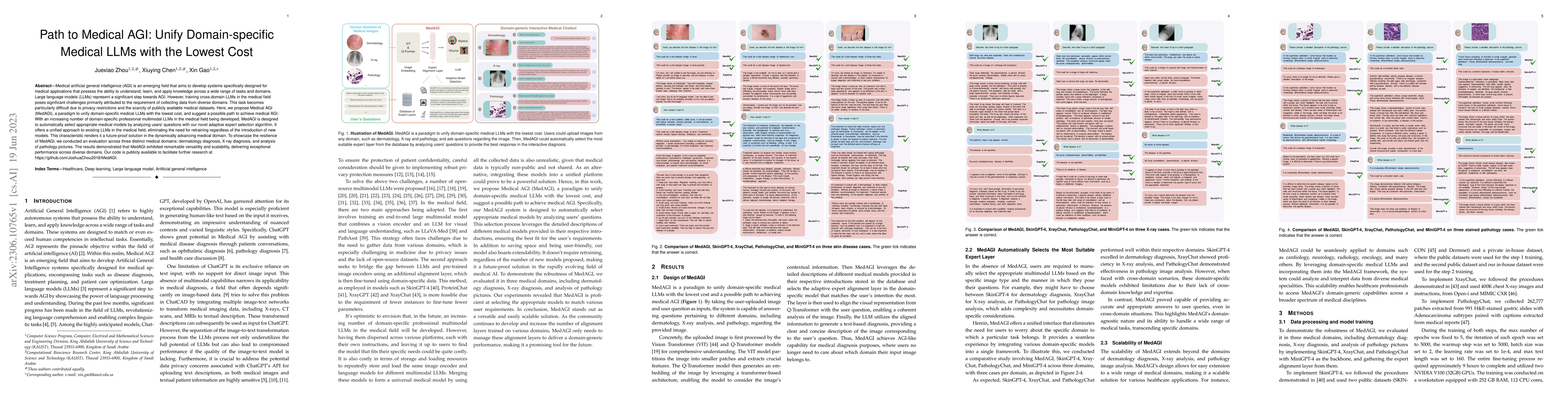 Thumbnail for Path to Medical AGI: Unify Domain-specific Medical LLMs with the Lowest
  Cost